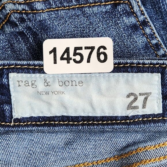Rag and Bone Jeans Womens 27 Blue Skinny Leg Mid Rise Ankle Stretch Casual Denim - Picture 9 of 12